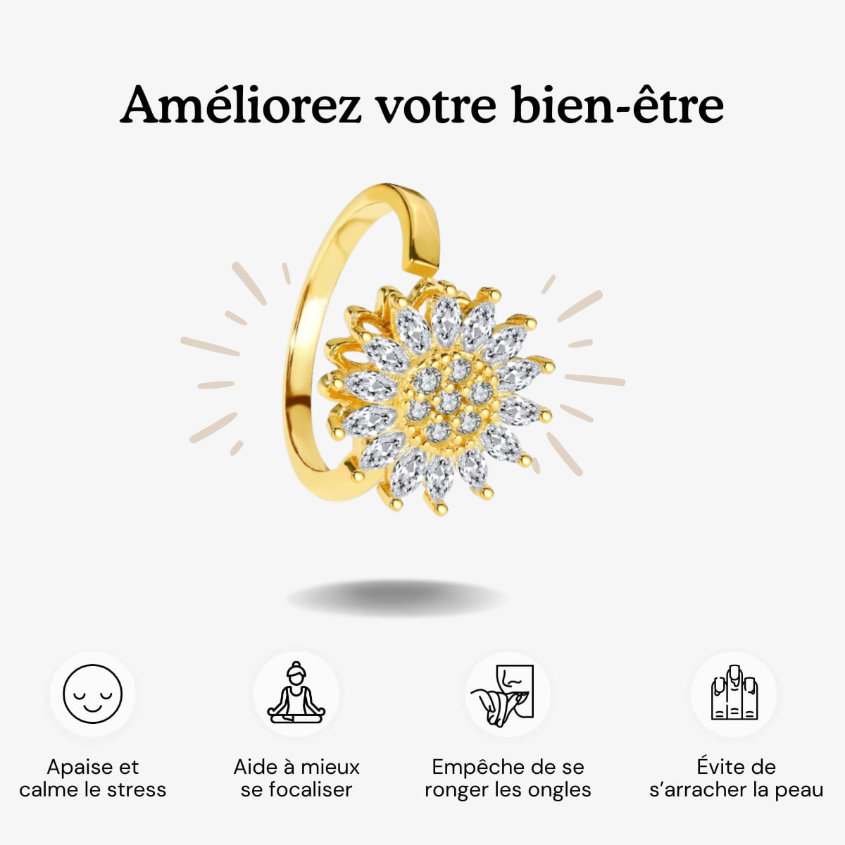 Bague Anti-Stress - Crystal Sun