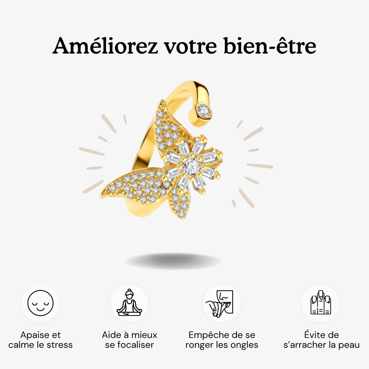 Bague Anti-Stress - Butterfly